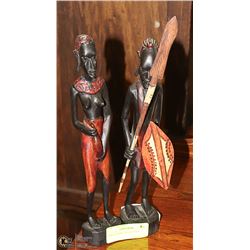 PAIR OF TRIBAL SCULPTURES.