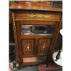 Image 3 : ANTIQUE WOOD INLAID CABINET WITH MIRRORS