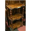 Image 1 : 3 TIER MAHOGANY INLAID ROSEWOOD WHAT-NOT SHELF