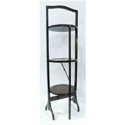 3 TIER MAHOGANY FOLDING CAKE STAND