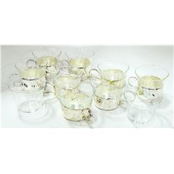 8-PIECE SILVER PLATED BRASS CUPS WITH TWO