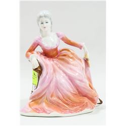 7" LADIES OF FASHION "POLLY" COALPORT BONE