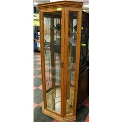6' CURIO CABINET - GLASS SHELVES.