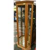 Image 1 : 6' CURIO CABINET - GLASS SHELVES.