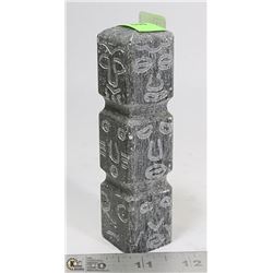 SOAPSTONE CARVED TOTEM POLE