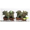 Image 1 : PAIR OF SOAPSTONE CARVED FOO DOGS