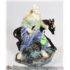 Image 1 : PORCELAIN CHINESE MAN AND HORSE ORNAMENT