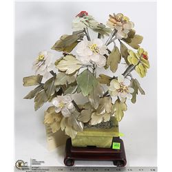 MULTI JADE FLORAL ORNAMENT