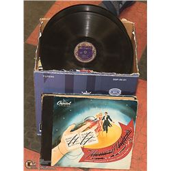 BOX OF 78'S PHONOGRAPH RECORDS