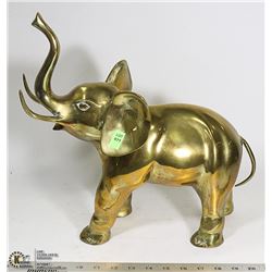 LARGE BRASS ELEPHANT ORNAMENT