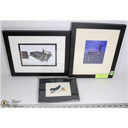 LOT OF 3 ESTATE SIGNED PICTURES