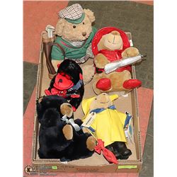 BOX OF ASSORTED COLLECTIBLE STUFFED ANIMALS