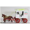 Image 1 : CAST IRON FRESH MILK HORSE AND BUGGY ORNAMENT