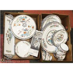 2 BOXES OF WEDGEWOOD ENGLISH BONE CHINA DISHWARE