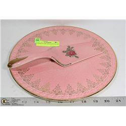 AYNSLEY CAKE SERVER PLUS PLATE