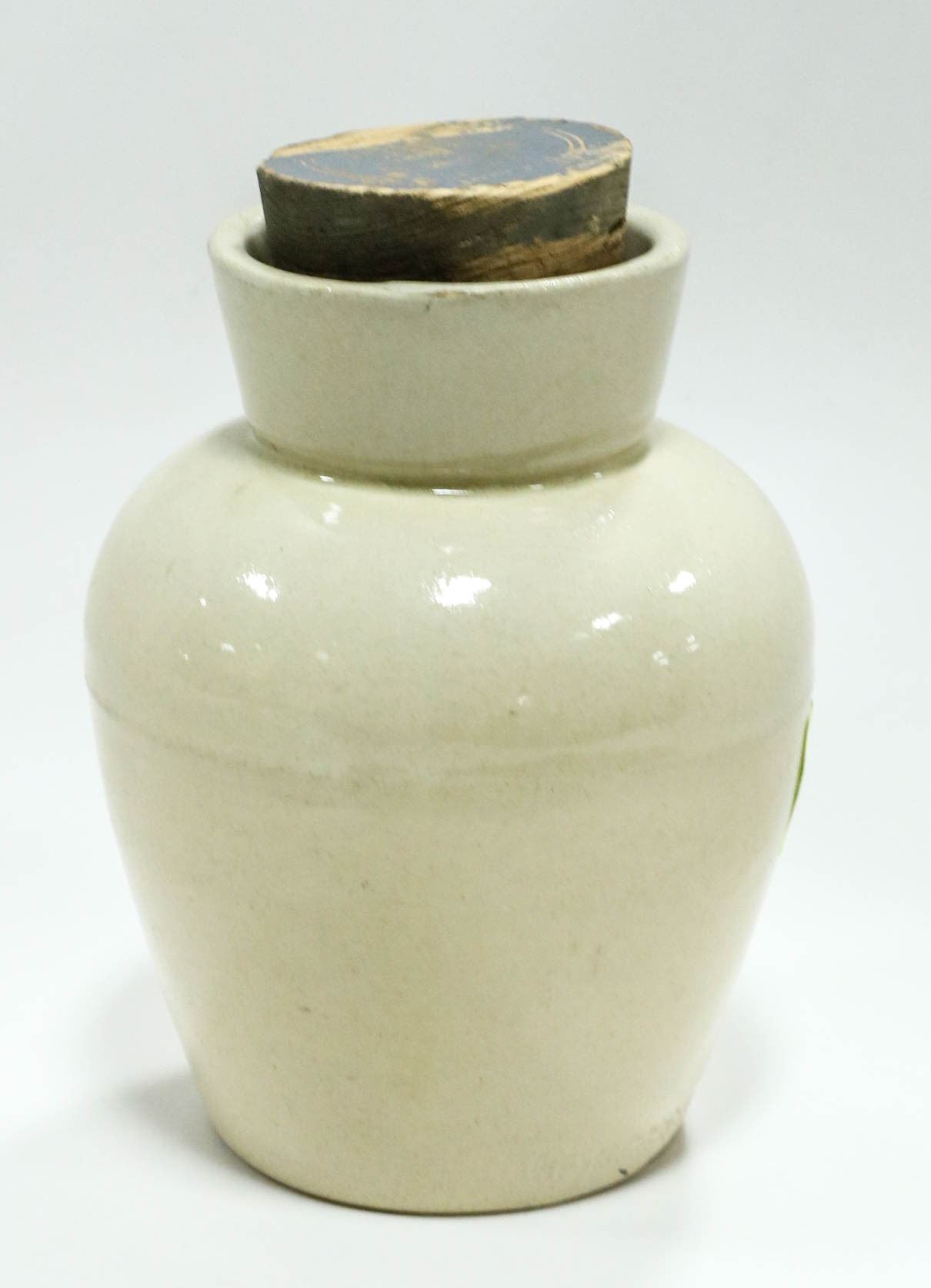 WEYMANS SNUFF JAR, VINTAGE STONEWARE CROCK WITH