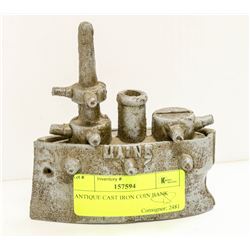 ANTIQUE CAST IRON COIN BANK