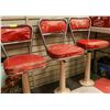 Image 1 : LOT OF 3 CAFE EARLY 1900'S DINER STOOLS WITH CAST