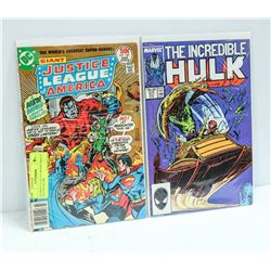 2 X GIANT JL OF A # 140 AND HULK # 331 COLLECTOR
