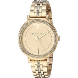 NEW MICHAEL KORS GOLD TONE 34MM MSRP $340