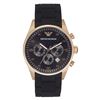 Image 4 : NEW ARMANI 43MM TRIPLE CHRONO BLACK DIAL MSRP $523