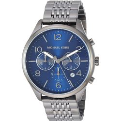 NEW MICHAEL KORS GUNMETAL FINISH 3-CHRONO MSRP$365