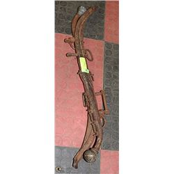 PAIR OF ANTIQUE HORSE HARNESS BARS DECOR