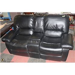 RECLINGING LOVE SEAT WITH CUP HOLDER CONSOLE