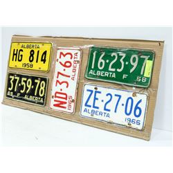 ESTATE COLLECTION OF 5 VINTAGE LICENSE