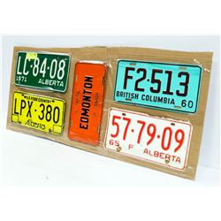 ESTATE COLLECTION OF 5 VINTAGE LICENSE