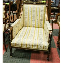 VICTORIAN INLAID MARQUETRY CHAIR