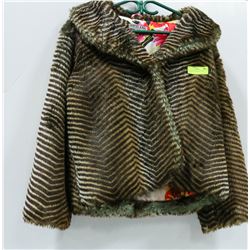 SIZE 12 SVETLANA FAUX FUR JACKET.