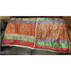 PAIR OF JAPANESE SILK TAPESTRIES.