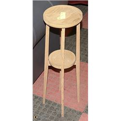 WOODEN PLANT STAND. 28" TALL