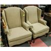 Image 1 : LOT OF 2 WINGBACK PARLOUR ROOM ARM CHAIRS.