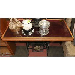 WOOD CARVED DISPLAY TOP TABLE ON SEARS ROBUCK AND