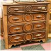 Image 1 : ANTIQUE FOUR DRAWER DRESSER W/ CARVED DRESSER
