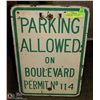 Image 1 : VINTAGE WOOD PARKING SIGN OFFICIAL CITY