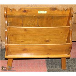 VINTAGE PINE MAGAZINE STAND