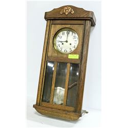 ANTIQUE BEVELLED GLASS WALL CLOCK