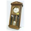 Image 1 : ANTIQUE BEVELLED GLASS WALL CLOCK