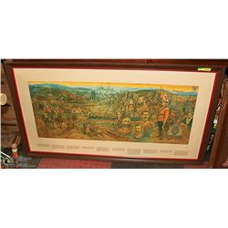 1873-1973 RCMP WOOD FRAMED PICTURE