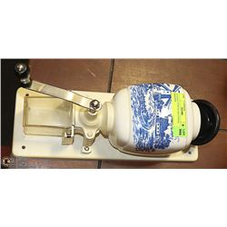 ANTIQUE PORCELAIN COFFEE GRINDER - FUNCTIONAL