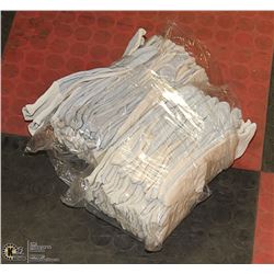 24 PAIRS LEATHER CLOTH WORK GLOVES. SIZE LARGE