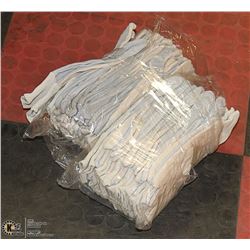 24 PAIRS LEATHER CLOTH WORK GLOVES. SIZE LARGE