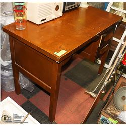 VINTAGE SCHOOL DESK. 2 SLIDE DRAWERS. 36" W