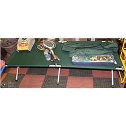 32" TRAILSIDE ALUMINUM CAMP COT W/ 2 PERSON TENT