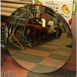 ANTIQUE FANCY CIRCULAR MIRROR. 29"