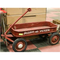 VINTAGE RED METAL RADIO FLYER WAGON