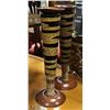 Image 1 : PAIR OF AFRICAN CANDLE STICKS